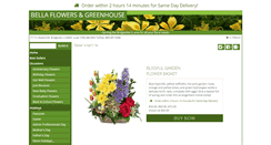 Desktop Screenshot of bellaflowersandgreenhouse.net
