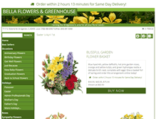 Tablet Screenshot of bellaflowersandgreenhouse.net